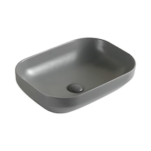 Ey-4740mg Mat Gri Tezgah Üstü Lavabo Açık Gri