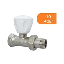 10 Adet Eca Rv3 1/2 Düz Radyatör Valfi Petek Havlupan Vanası 602120725