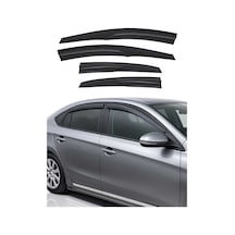 Hyundai I30 Sedan 2021-2024 Uyumlu Araca Özel Sport Style Akrilik Cam Rüzgarlığı Koyu 4 Parça