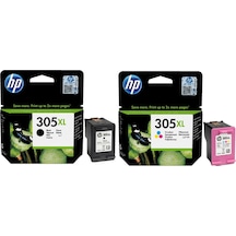 Hp 305Xl Siyah Ve Renkli 2Li Paket 3Ym63Ae / 3Ym62Ae
