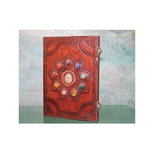 Taşlı Deri Defter Arbltgsel0qvdywza5ı Çok Renkli