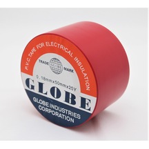 Globe Pvc Elektrik İzolasyon Bant "0.18x50x25yrds" Kırmızı