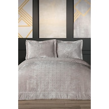 Opal Elyaf Dolgulu Çift Kişilik 250x255 Cm Yatak Örtüsü Krem Krem