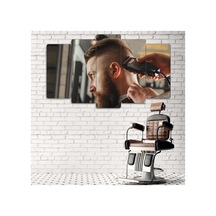 Keskin Tarz, Net Hatlar - 5 Parçalı Berber Tablo Görsel - 702504076 Görsel