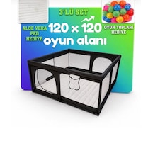 Avocado 120x120 Güvenli Çocuk Ve Bebek Oyun Alanı Seti 3'lü 120x120 Oyun Parkı