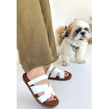 Kooni Beyaz Cilt Terlik Çok Renkli