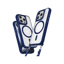 Newface Apple İphone 14 Pro Max Kılıf Enka Magsafe Silikon Kılıf - Lacivert