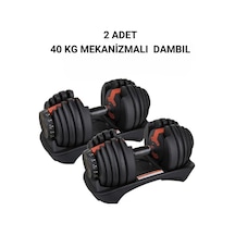 2 Adet 40 Kg Ayarlanabilir Mekanizmalı Dambıl Seti Çiftli