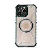 Newface Apple İphone 12 Pro Kılıf Prag Magneticsafe Kapak - Koyu Yeşil
