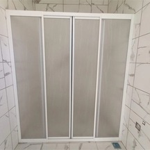 Nokta Duşakabin Teknesiz Duşakabin Plastik Camlı 2 Sabit 2 Sürgülü Şeffaf