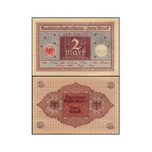 Almanya 1920 Yılı 2 Mark Kağıt Para Çil Unc Koleksiyon Para