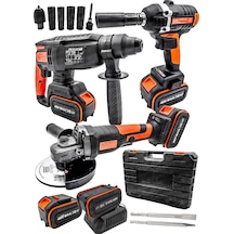 Moonshop 48V Profesyonel 3'lü Set Kırıcı Delici Somun Sıkma Taşla