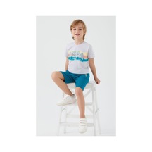 U.s. Polo Assn. Sweet Intense Beyaz Erkek Çocuk Bermuda Takım Kar Melanj