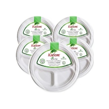Kafem Ekolojik 3 Gözlü Karton Tabak 22 Cm 25 Li X 5 Paket