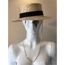 Boıte Straw Hat (Zincirli Hasır Şapka )