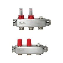 Danfoss 2'li Paslanmaz Çelik Debimetreli Kollektör Seti - 088u0752