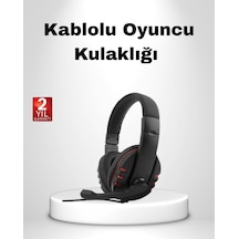 Rahat Ve Dayanıklı Mikrofonlu Oyun Kulaklığı Stereo Ses, Ayarlanabilir Kafa Bandı