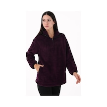 Scorp Cheer Casual Kadın Peluş Sweatshirt Mor Standart Çok Renkli