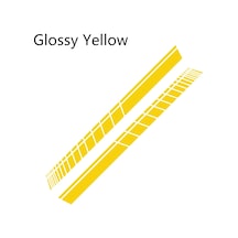 2 Araba Eteği Çıkartma Uzun Çizgili Otomobil Vinil Film Sargılama Çıkartma Ayarlama Glossy Yellow 1 Piece Set