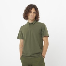 Salomon Trackline Polo M Erkek T-shirt-29831 Yeşil