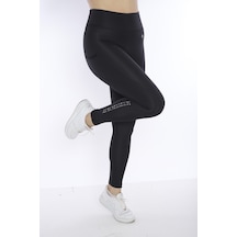 Escetic Kadın Spor Siyah Toparlayıcı Uzun Tayt-4007 - Xs