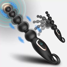 Zaga Oyun Pull Ring Anal Plug - Tutma Aparatlı Su Geçirmez Bükülebilir Şarjlı Titreşimli Anal Boncuk Vibratör
