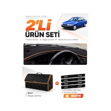 E-biz Toyota Carina E T190 Aırbaglı 1992-1997 Torpido + Deri Çanta - Siyah-kahverengi - To010
