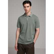 Colin's Colins Regular Fit Polo Yaka Düz Erkek Yeşil Kısa Kol Tişört Cl1080995 Q1.v1 Lkh Açık Haki