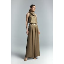 Sateen Aura Pantolon - Haki-137308