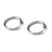 Deliksiz Kulaklar İçin Geçirmeli Sıkıştırma Küpe Ev25by-16 Silver