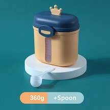 Taşınabilir Bebek Mama Süt Tozu Saklama Kutusu ve Kaşığı L Sarı