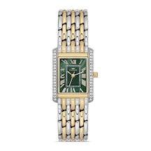 Ferro Fl21483a-d6 Quartz Çelik Altın/gri Yeşil Kadran 22 Mm Kadın Kol Saati Gri