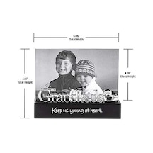 Malden International Designs Grandkids Masaüstü İfadesi Gümüş Kelime Eklentisi Resim Çerçevesi, 4x6, Siyah