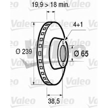 VALEO 186246 FREN DİSKİ ÖN GOLF III 91- GOLF II 83- GOLF I 74- PO