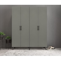 Duke 4 Kapaklı Ayakkabılık Füme 140 Cm M2