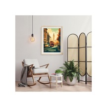 Poster Ahşap Çerçeveli Oturma Odası Salon Mutfak Dekoratif Tablo Çok Renkli - 812328181 Çok Renkli