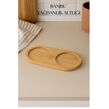 Bambu Yağdanlık Altlığı Çift Yuvalı 9x19 Cm Akrilik 10 X 15 Çok Renkli Tr Diğer