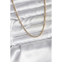 14k Gold Renk Kaplama Zincir Model Cm Kadın Kolye 5886 Çok Renkli