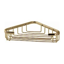Çelik Banyo Paslanmaz Pirinç 18x18 Cm Şampuanlık Köşe Süngerlik Altın Gold Altın