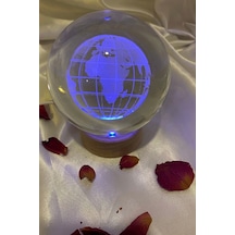 3d Led Işık Cam Küre Çok Işıklı Ahşap Dünya Büyük Boy 10 Cm
