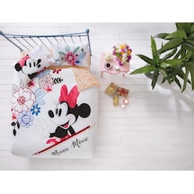 Taç Lisanslı Nevresim Takımı Minnie Mickey Water Color Çift Kişil