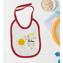 BK Kids Sıkıntı Yok Halam Halleder Tasarımlı Kırmızı Bebek Mama Ö Kırmızı