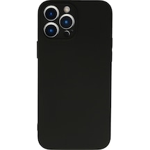 Apple iPhone  Uyumlu,  13 Pro Max Kılıf Nano İçi Kadife Silikon - Siyah