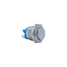 E40 16mm Metal Işıksız Yaylı Buton - Çıkık Kafa - 1 No - Ip67