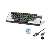 Mekanik Rgb Klye Blue Switch - Siyah Beyaz Mf1701bw
