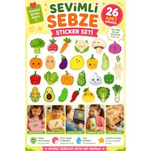 26 Adet Sevimli Sebze Sticker Seti Kawaii Sebze Çıkartma, Defter, Laptop, Matara Ve Çanta Stickerları Çok Renkli