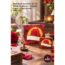 3 Adet Konik Tütsü Red Rose Aromalı, Ev Ve Ritüel Kullanımı, Incense Cone, Tütsü Konisi
