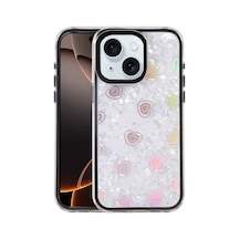 Apple Uyumlu   iPhone 14 Lumi Desenli Kapak - Siyah