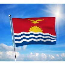 Kiribati Bayrağı Premium Raşel Kumaş 70x105 Cm Diğer