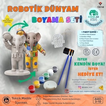 Codlaı Kids Robotik Dünyam 3d Boyama Seti - Çocuklar İçin Eğitici Yaratıcı Oyuncak Boyama Kiti - Astronot Fil